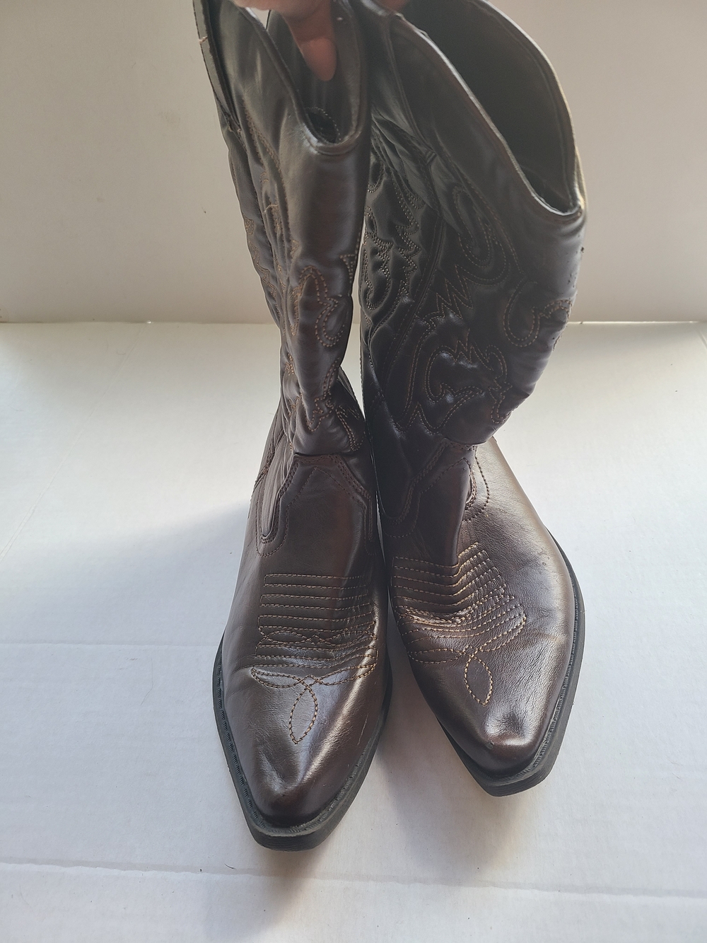 Target Women's Dark Brown Western Heeled Boots - Picture 2 of 8